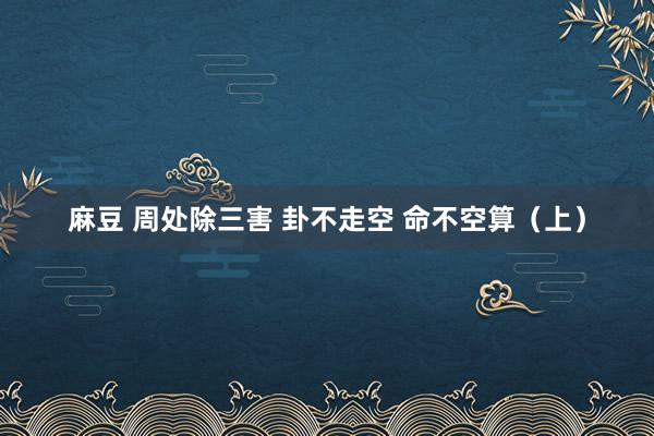 麻豆 周处除三害 卦不走空 命不空算（上）