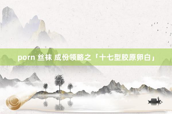 porn 丝袜 成份领略之「十七型胶原卵白」