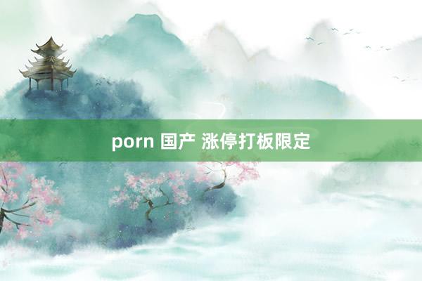 porn 国产 涨停打板限定