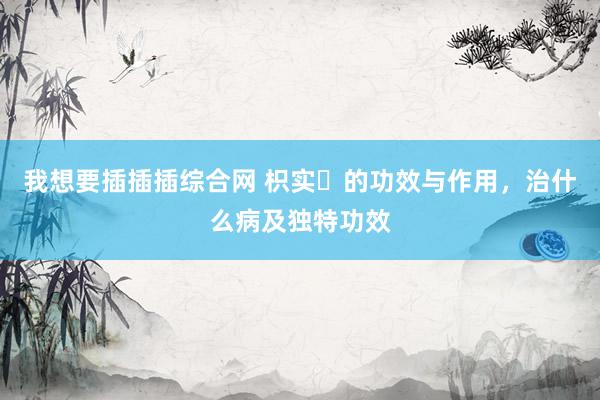 我想要插插插综合网 枳实​的功效与作用，治什么病及独特功效